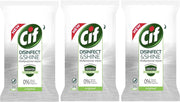 Cif Desinfect & Shine alle oppervlakken vochtige doekjes - 3x 75 wipes = 225
