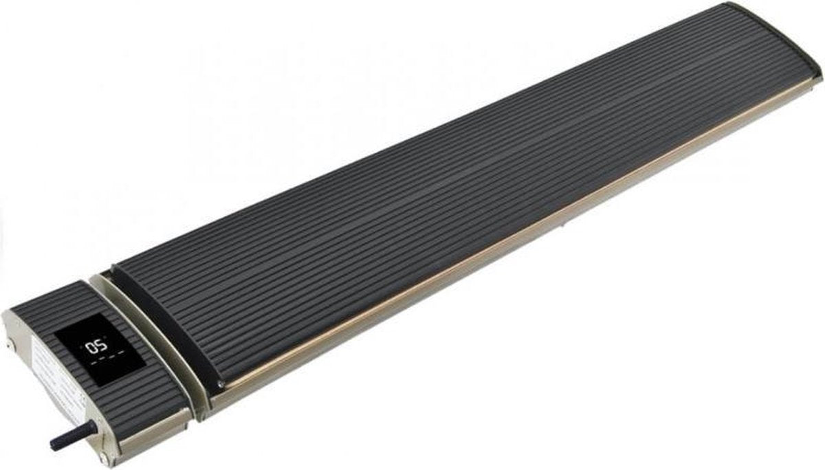 1800W Blackheater zwart keramisch gecoat 230V geschikt als terrasheater met WiFi en afstandsbediening
