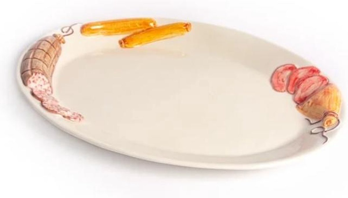 Ovale schaal met versch. vleessoorten 30 x 21 cm | VL02 | Piccobella