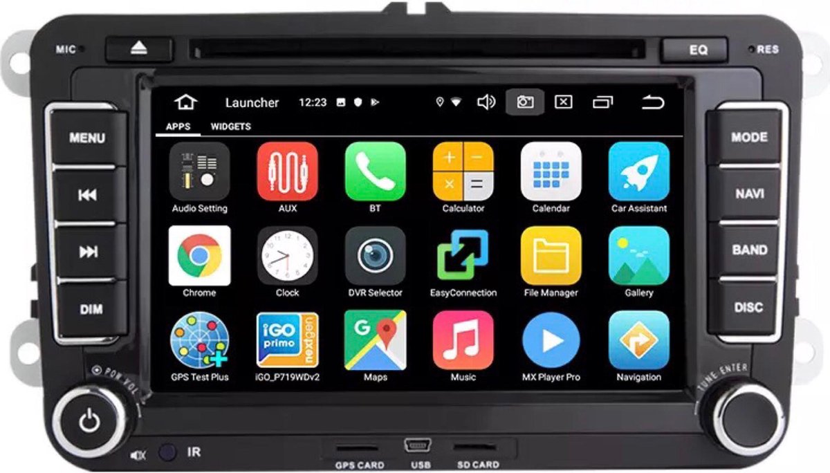 Volkswagen Seat Skoda Android 10 navigatie en multimediasysteem autoradio dvd speler bluetooth USB WiFi
