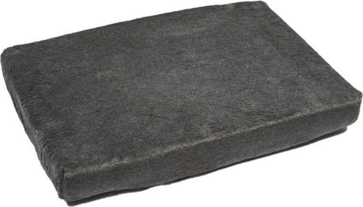 Comfort Kussen Matras omtrek met elastiek Teddy 90 x 125 cm - grijs