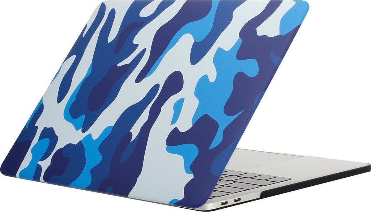 Mobigear Hard Case Camouflage Print Blauw Macbook Pro 13 inch Thunderbolt 3 (USB-C)