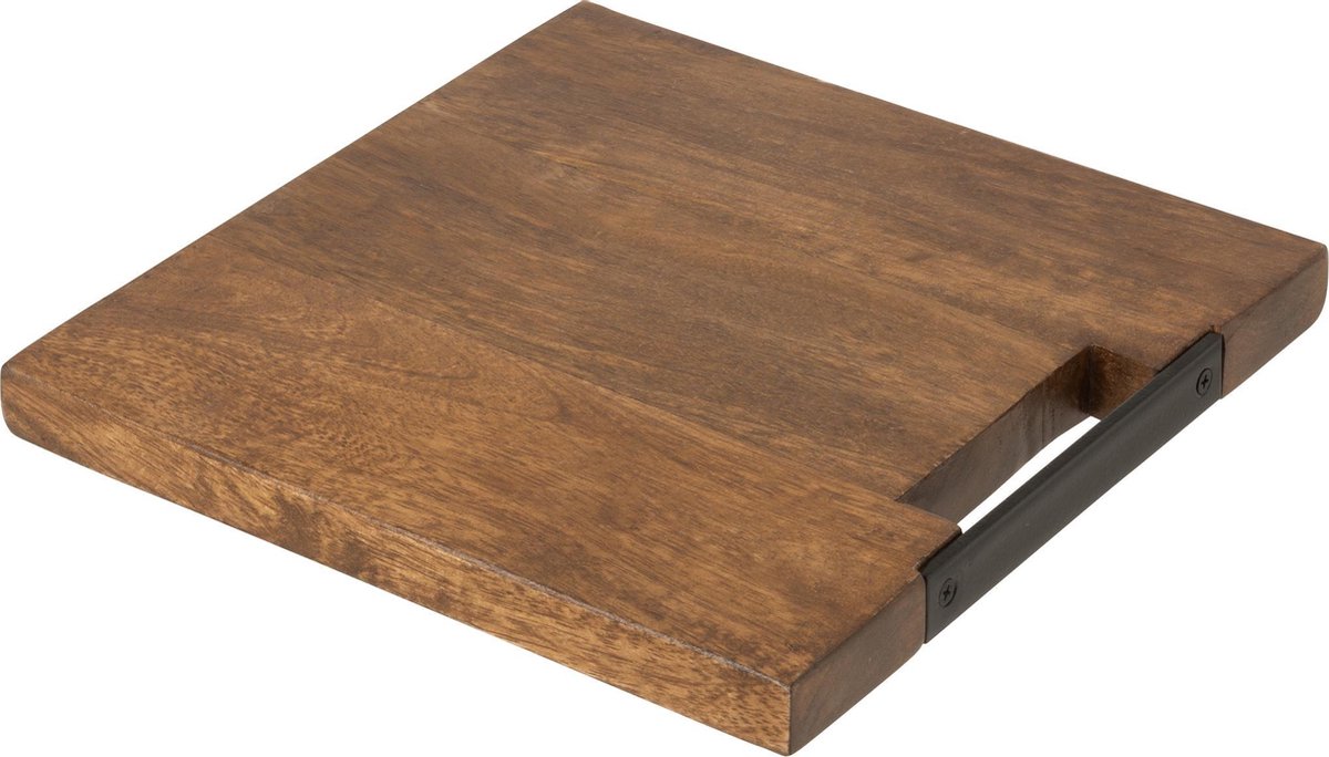 J-Line Snijplank Vierkant Mango Hout Bruin Small