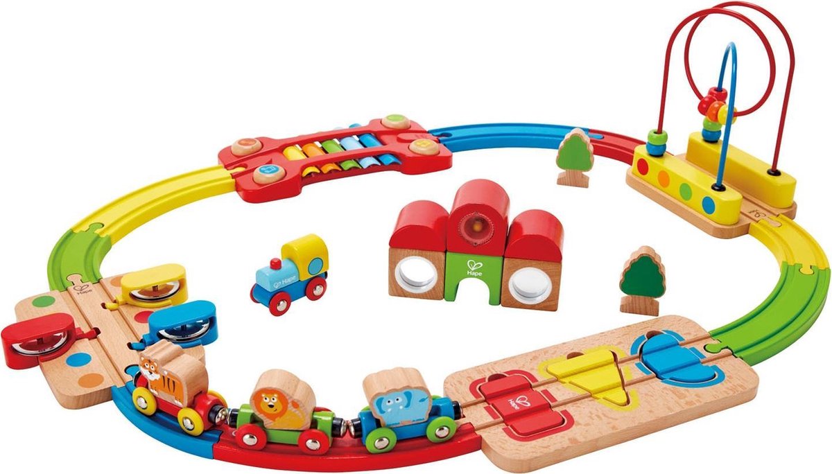 Hape Treinset Regenboograils 30-delig