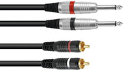 OMNITRONIC Adaptercable 2xJack/2xRCA 1m bk