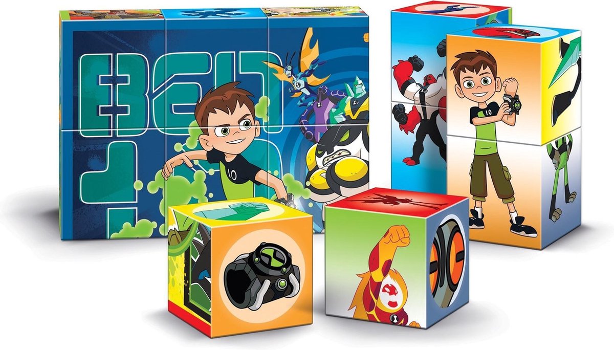 Clementoni Blokkenpuzzel Ben 10 Junior 18 Cm Hout 6-delig