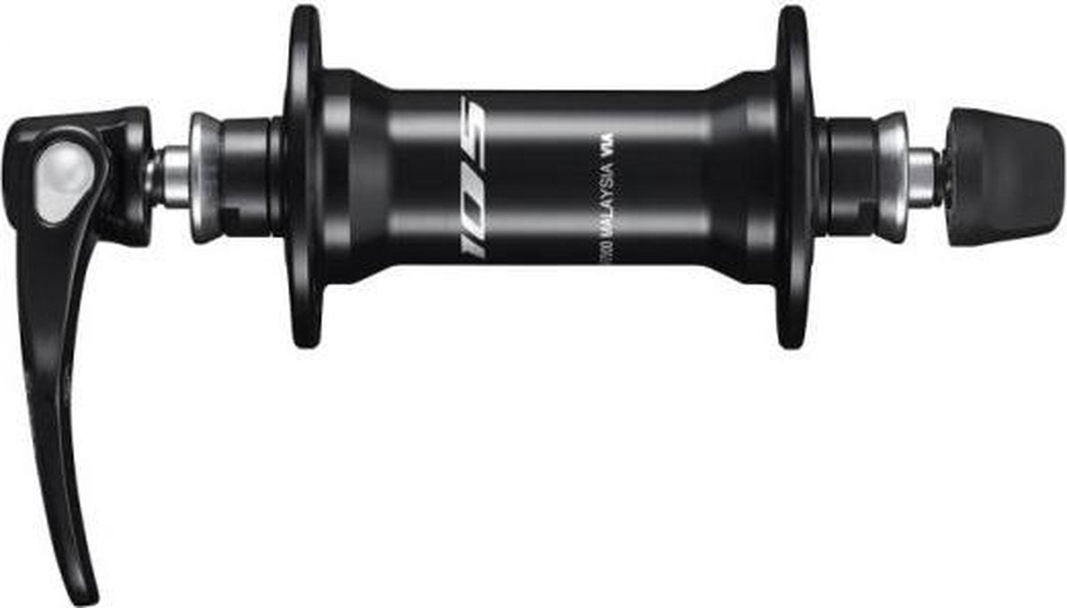 Voornaaf Shimano 105 HB-R7000 - 36 gaats met 100 mm snelspanner - zwart