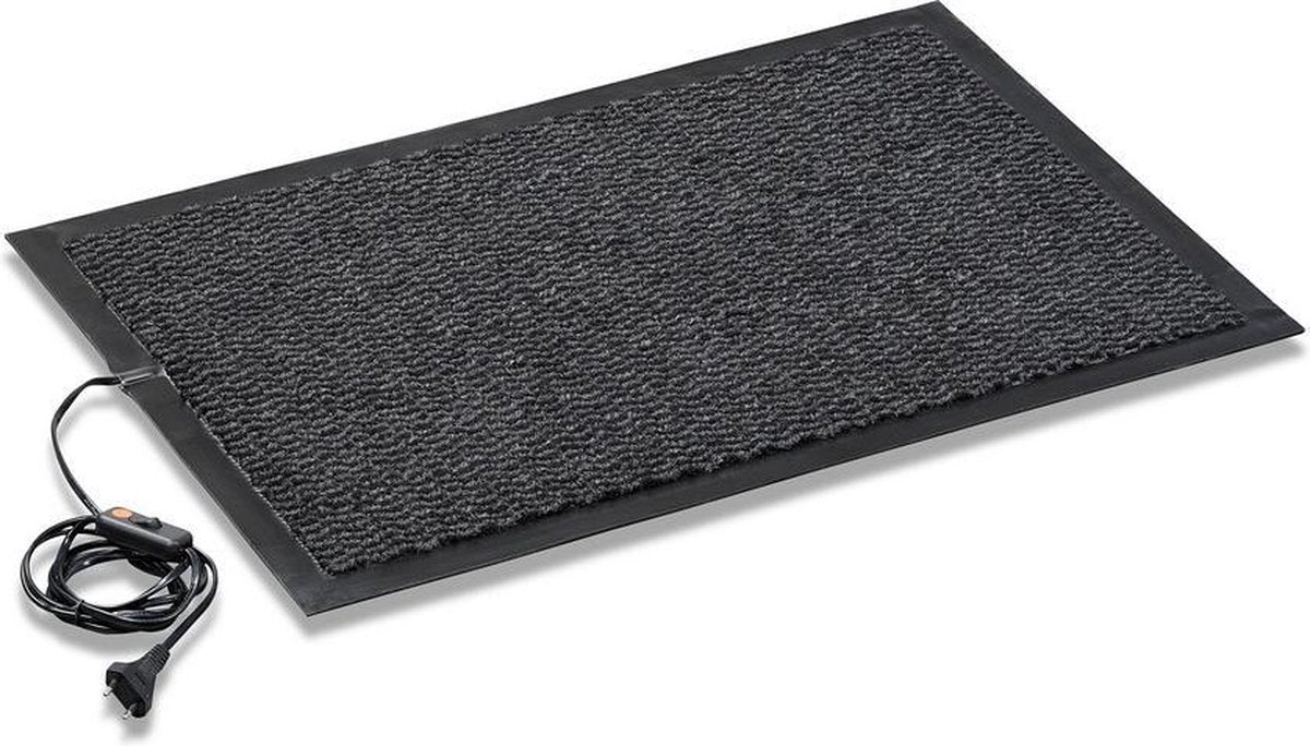Warme voeten mat antraciet 60X80 WATERPROOF inclusief schakelaar IP