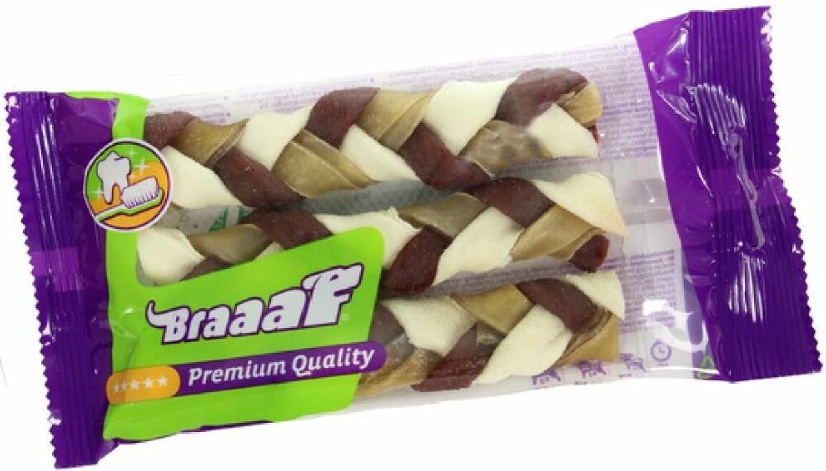 Braaaf Twister Vlecht Klein 12 cm 3 stuks