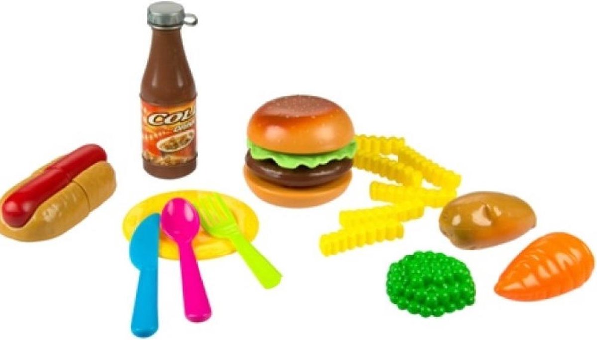 Eddy Toys Speelgoedeten Hamburger 20-delig