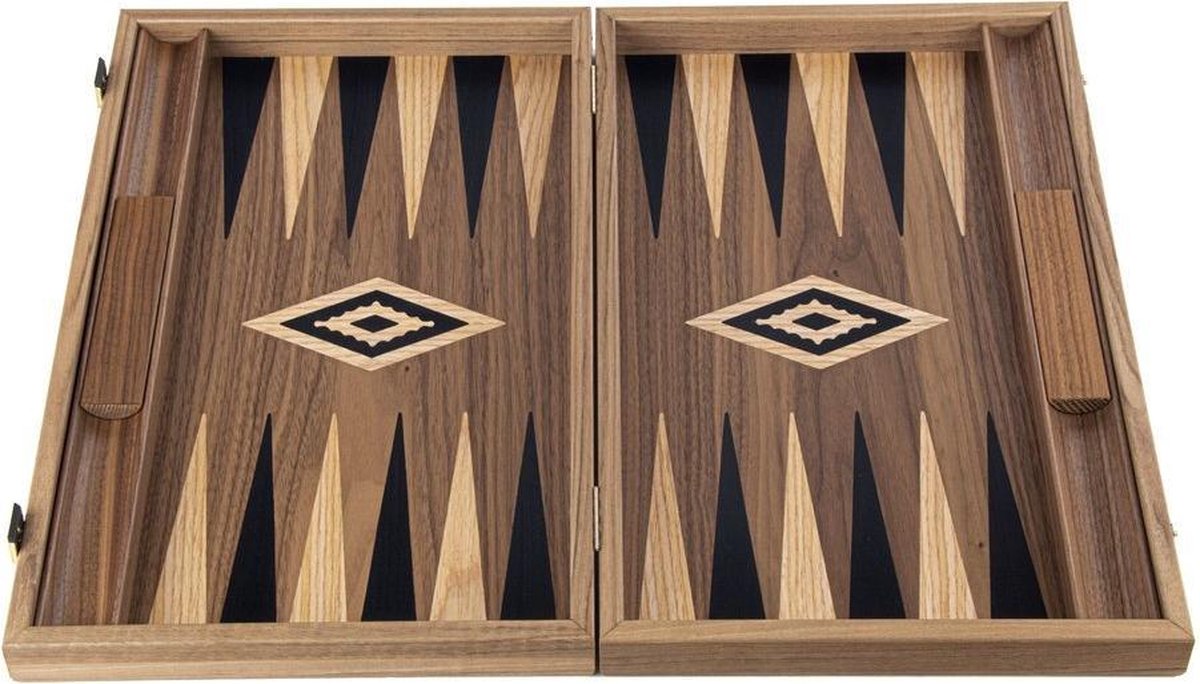 American Walnut Backgammon - 38 x 23 cm Top Kwaliteit Klasse en Geweldig