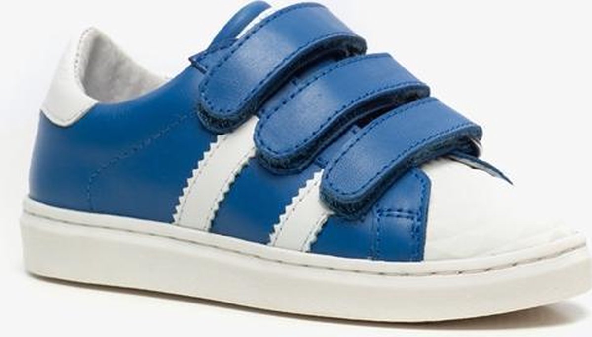 Groot leren jongens sneakers - Blauw - Maat 25