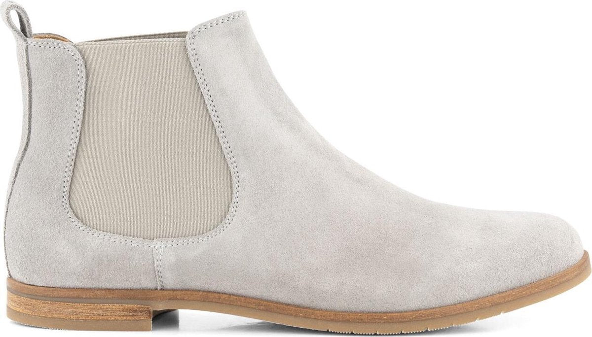 NoGRZ J.Zocher Dames - Suede leren Chelsea boot - Enkellaarsjes - Grijs Leer - Maat 37