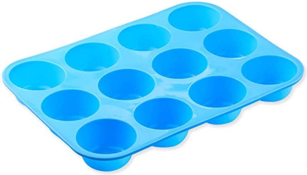 ZijTak - bakvorm  - cupcake vorm - 12 stuks - silicone - muffinbakvorm - muffinvorm - gratis verzending - blauw