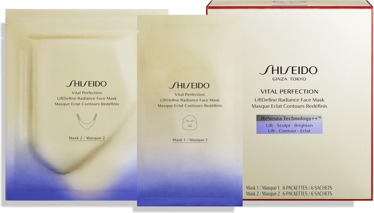 Shiseido Vital Perfection LiftDefine Radiance Vrouwen Vellen 6 stuk(s)