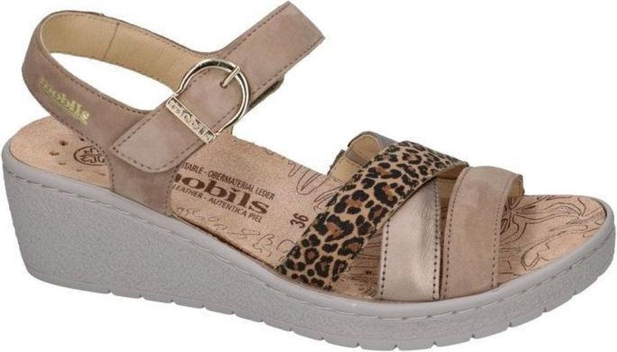 Mobils by Mephisto Sandaal Pietra Taupe Verwisselbaar Voetbed