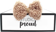 Studio Proud - Bow Tie - Teddy Brown - met klittenband - te combineren met bijpassende halsband en riem