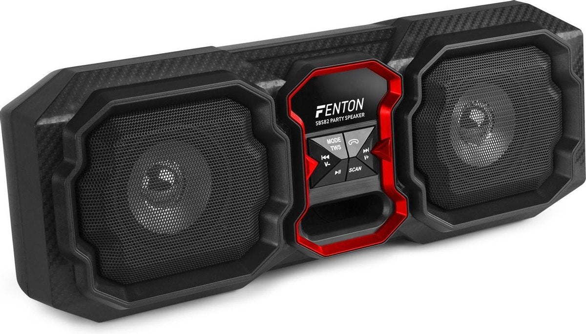 Bluetooth speaker - Fenton SBS82 draagbare Bluetooth party speaker met belfunctie en mp3 speler - 80W - Zwart