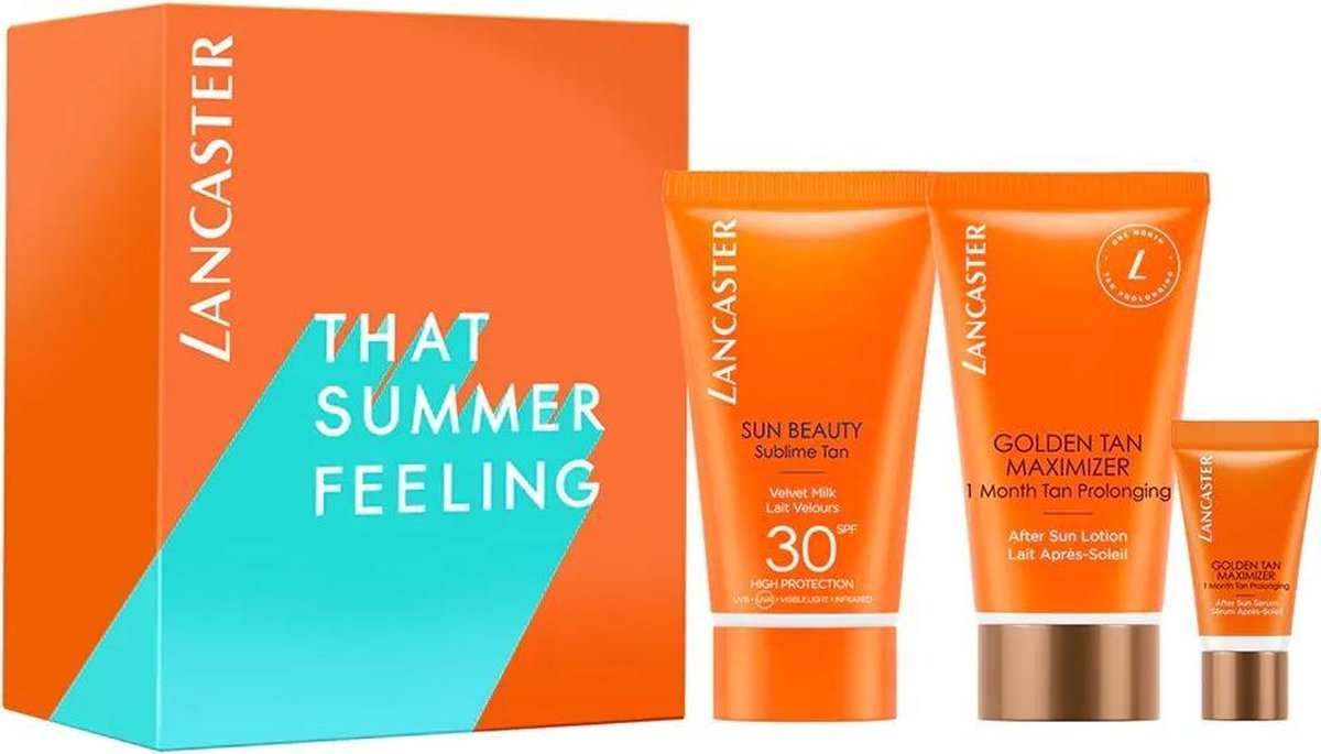 Lancaster That Summer Feeling Gift Set SPF30 50ml Velvet Milk Protectant + 50ml After Sun Tan Maximiser + 3ml After Sun Serum