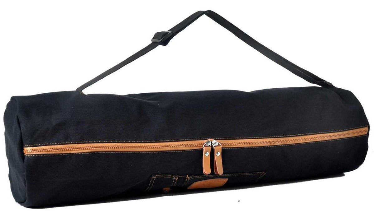 #DoYourYoga - yogatas - »Sunita« - yogabag van canvas - 63 x 13 cm. - zwart