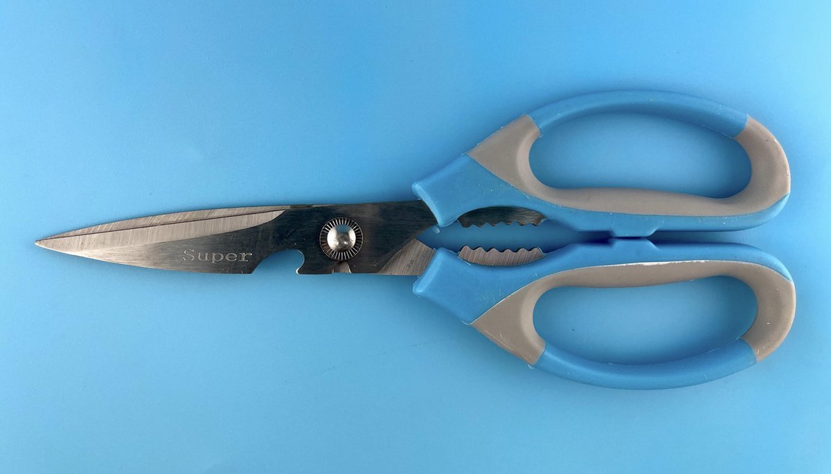 Schaar - Keukenschaar - Huishoudschaar - Multifunctioneel - Blauw - 21 cm