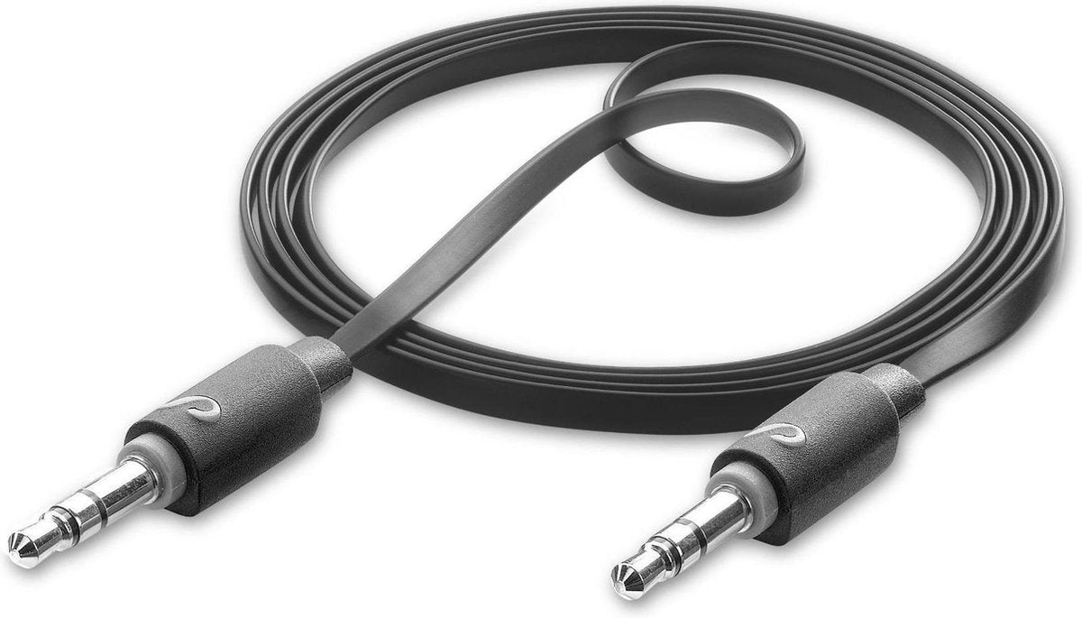 Cellularline Aux Audio audio kabel 1 m 3.5mm Zwart