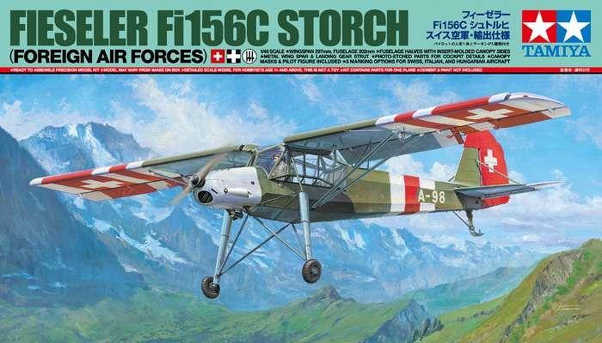 1:48 Tamiya 25158 Fieseler Fi156C Storch (Foreign AF) Plastic kit