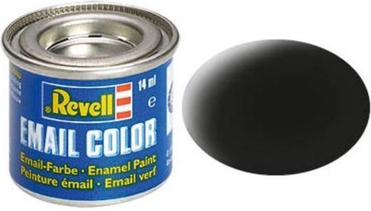 Revell verf voor modelbouw zwart mat kleurnummer 8