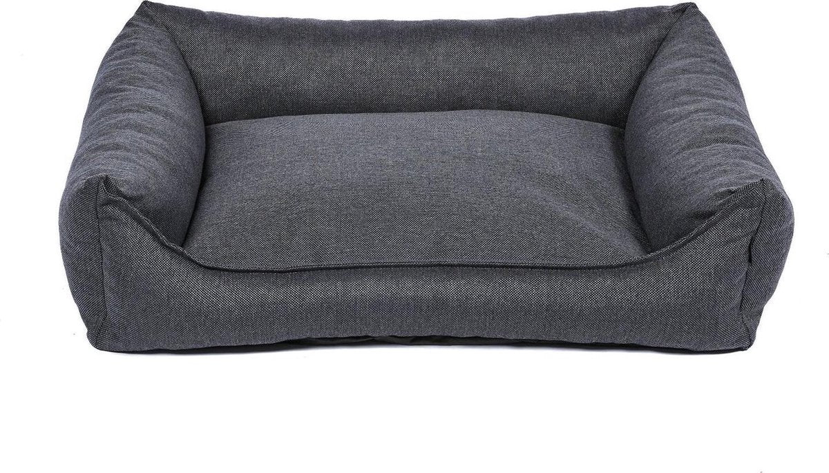 snObbs Kingston M Hondenmand - Hondenkussen – Trendy Hondenbank - Hondenbed Geschikt voor de Wasmachine - 90 x 75 x 23 - Grafiet Grijs