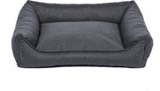 snObbs Kingston M Hondenmand - Hondenkussen – Trendy Hondenbank - Hondenbed Geschikt voor de Wasmachine - 90 x 75 x 23 - Grafiet Grijs