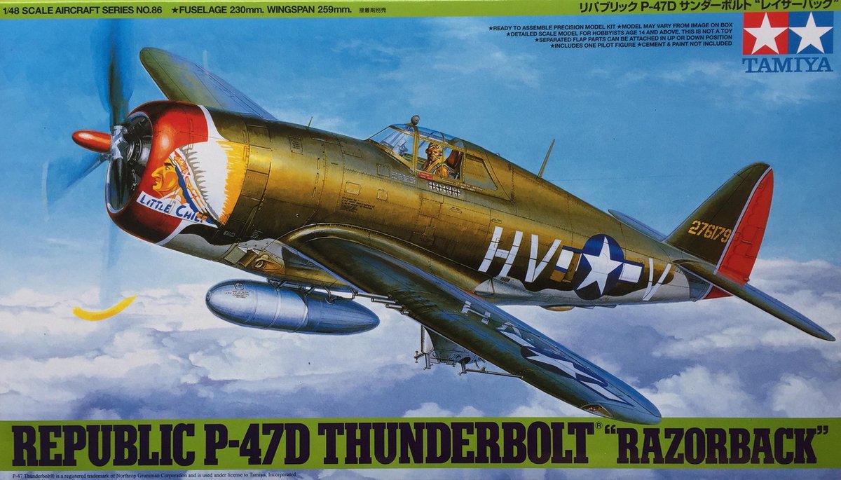Tamiya Republic P-47D Thunderbolt® 'Razorback' + Ammo by Mig lijm