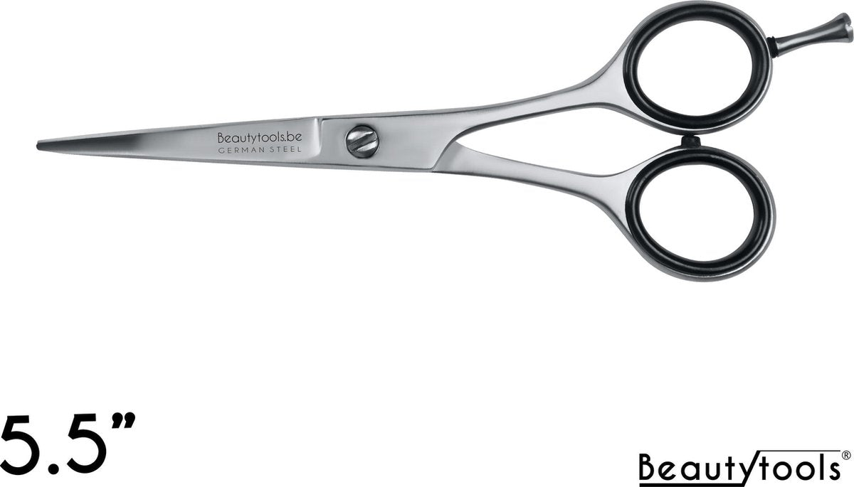 BeautyTools SILVER LINE Kappersschaar / Knipschaar Rechtshandig voor Dik Haar - Silver StarterCut (5.5 Inch) - (RS-1659)