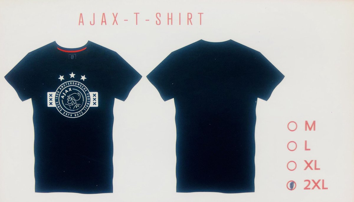Ajax T-Shirt Donkerblauw - Maat 2XL