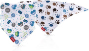 Nuby Slabbetje Bandana Junior 27 Cm Katoen Blauw 2 Stuks