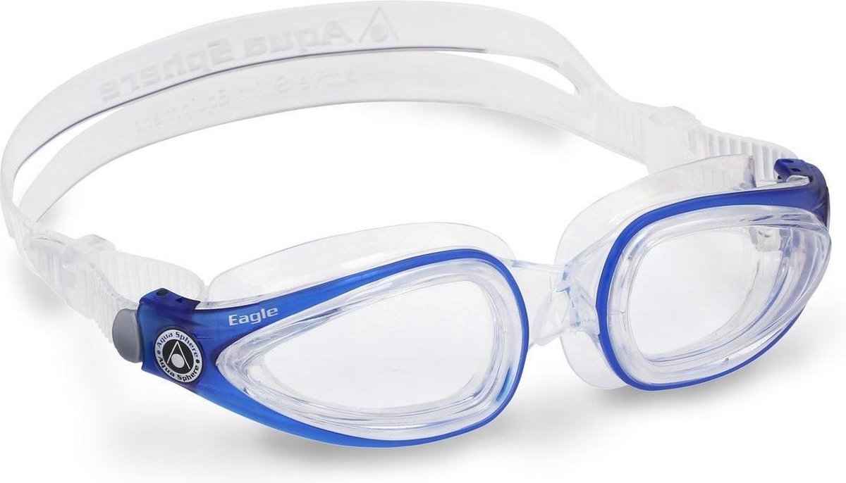 Aqua Sphere Eagle - Zwembril - Volwassenen - Clear Lens - Transparant/Blauw