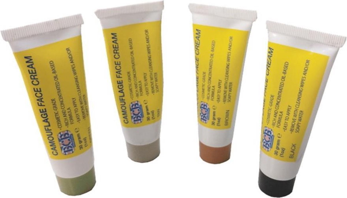 B.C.B. Camo cream schmink tube NATO bruin
