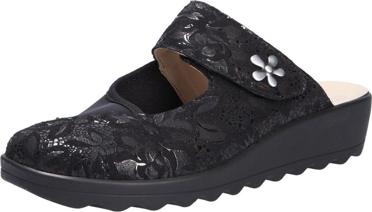 Romika -Dames -  zwart - pantoffels - maat 37
