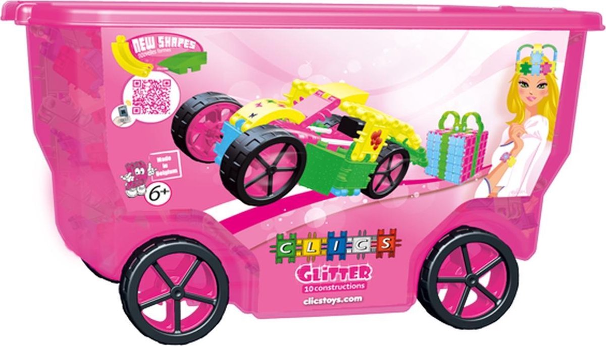 Clics Glitter Rollerbox 10 in 1 - Constructie blokken