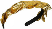 WELLY INTERNATIONAL - Goudkleurige Caesar lauwerkrans voor volwassenen - Accessoires > Haar accessoire