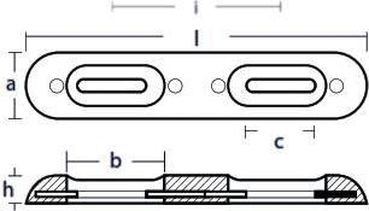 Fairline zink anode