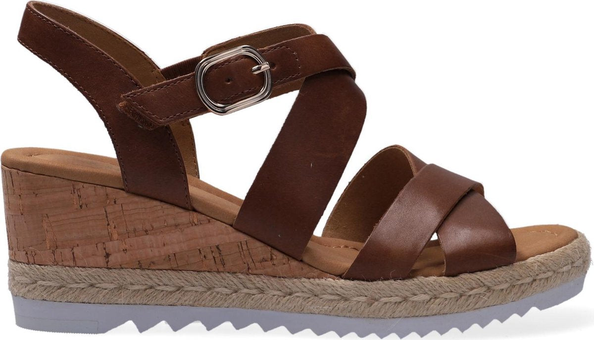 Gabor 832 Sandalen - Met Sleehak - Dames - Cognac - Maat 38
