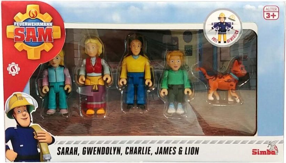 Simba Brandweerman Sam Familie Jones Figuren 5 Stuks