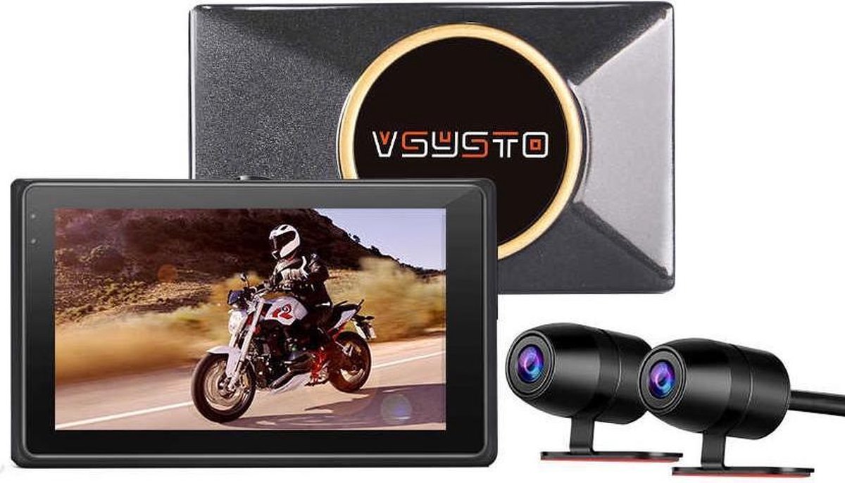 Motocam E7 2CH Dual Wifi Vsysto motor dashcam