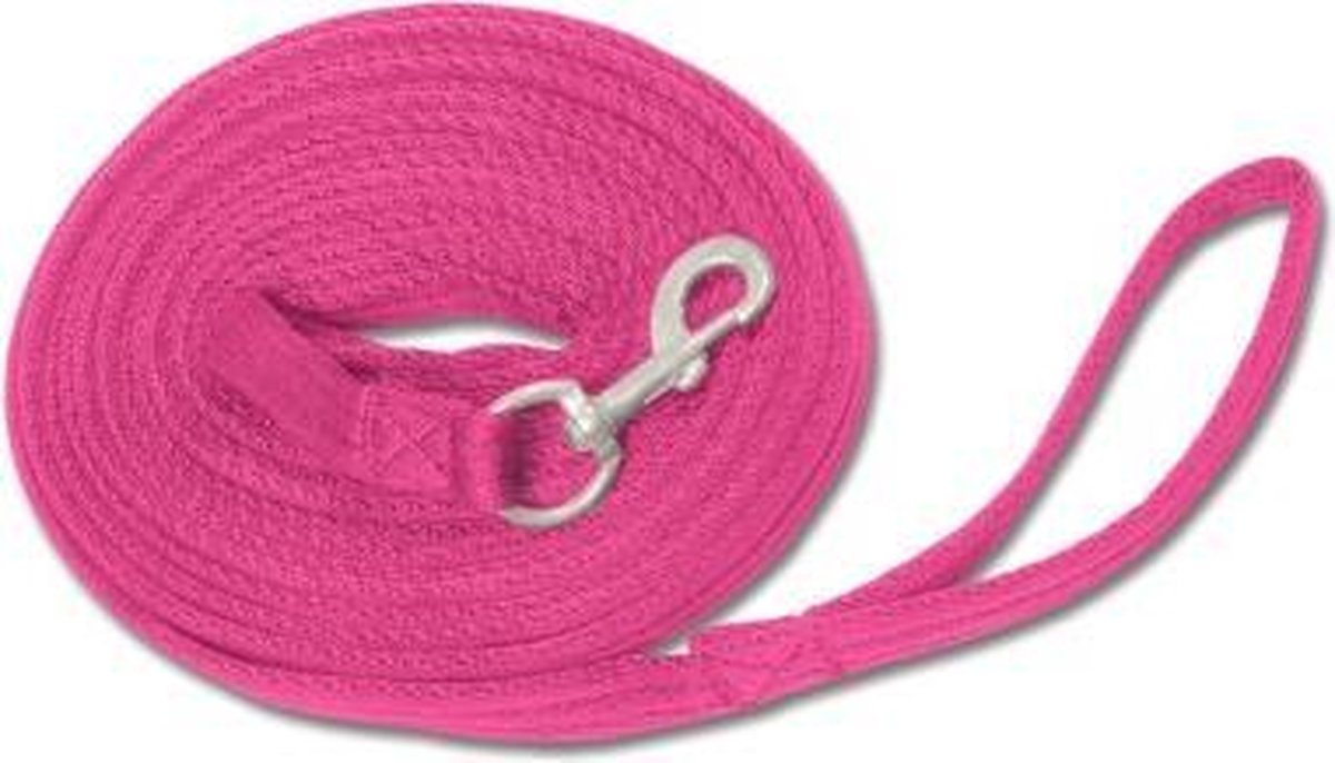 Horze longeerlijn Soft - roze - 8meter