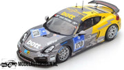 Porsche Cayman GT4 24h Nürburgring 2016 (Grijs/Geel) (10cm) 1/43 Spark - Modelauto - Schaalmodel - Model auto - Miniatuurautos - Miniatuur auto