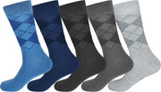 3 Paar Sokken Heren Maat 43 46 Mode Motief Design Lichtgrijs Zwart Blauw - Beenmode Kousen