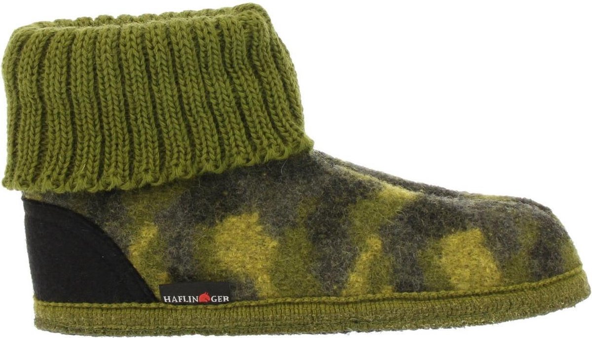 Haflinger Caro Sokpantoffel - Groen Camo - 21 - Vilt