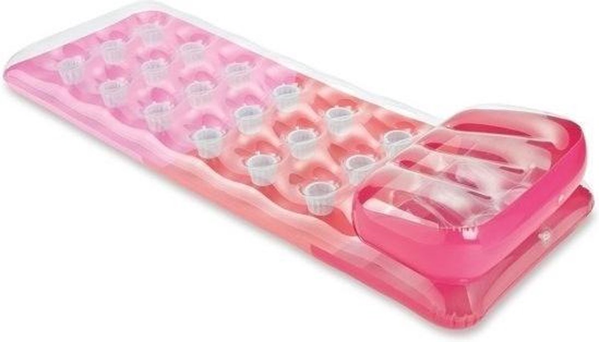 Roze opblaasbaar Intex luchtbed 188 x 71 cm - zwembad speelgoed voor kinderen en volwassenen - opblaasbedden - Waterspeelgoed