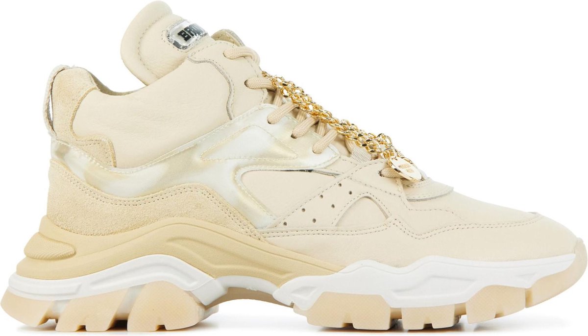 Bronx Vrouwen Suède Dad sneakers / Damesschoenen 47309-c - Beige - Maat 41