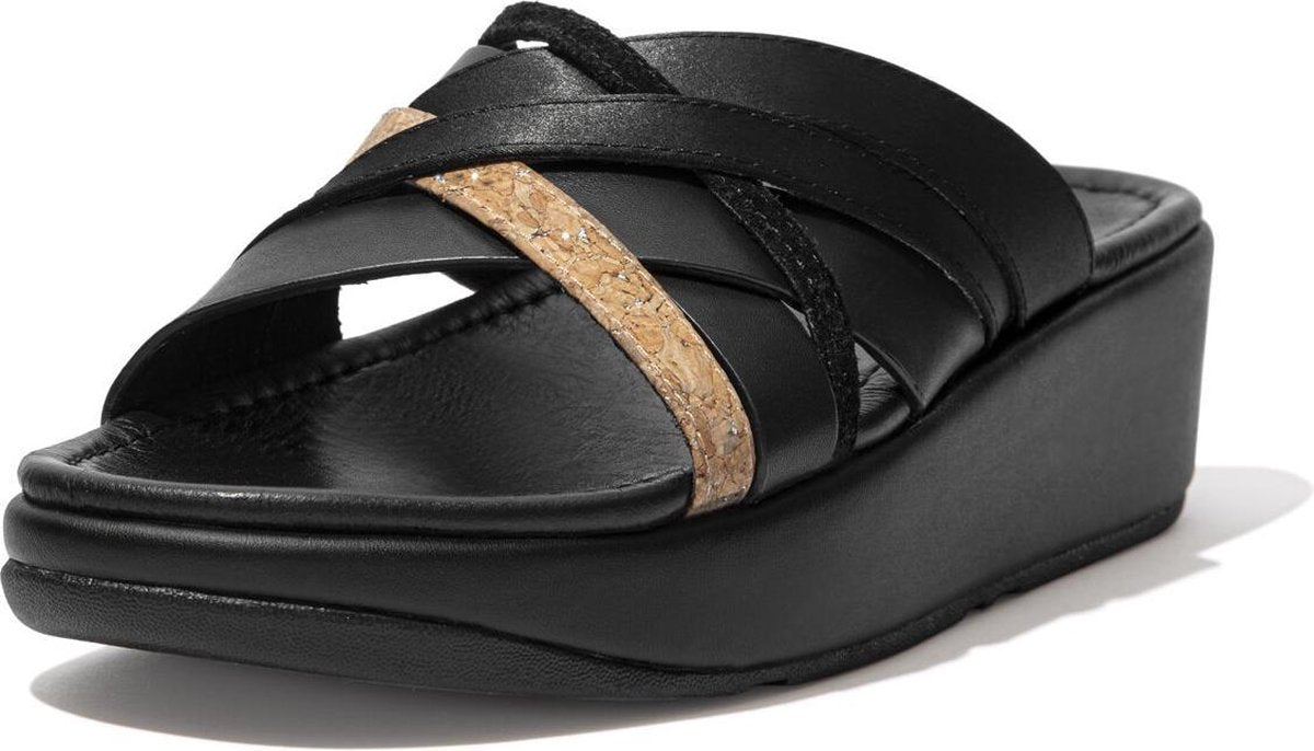 FitFlop  Vrouwen Slippers -  Kessia slides - Zwart - Maat 37